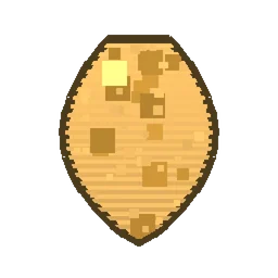 Pixel art illustration of a Camel Spawn Egg with a two-tone speckled shell