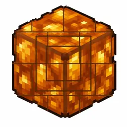 Pixel art illustration of chiseled resin bricks, a brick cube block
