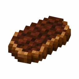 Pixel art illustration of a dark brown grilled steak with seared edges