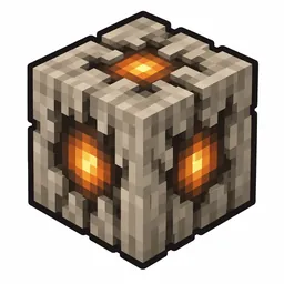 Pixel art illustration of a creaking heart in chunky voxel game style