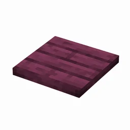 Pixel art illustration of a flat crimson wooden slab with visible wood grain