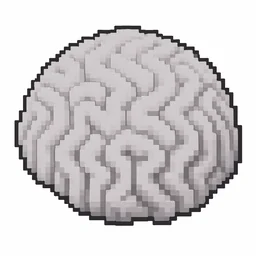 Pixel art illustration of a dead gray pink coral, dried and lifeless