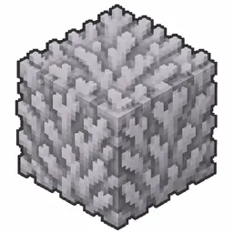 Pixel art illustration of a solid cube block of dead gray purple coral