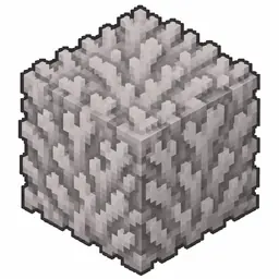 Pixel art illustration of a solid cube block of dead gray red coral