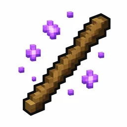 Pixel art illustration of a debug stick in chunky voxel game style