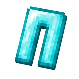 Pixel art illustration of bright cyan-blue diamond leggings