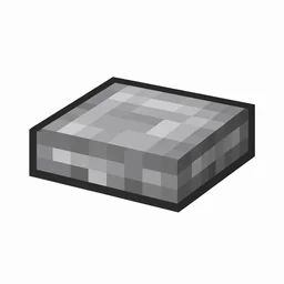Pixel art illustration of a diorite slab, a half-height flat block