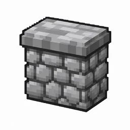 Pixel art illustration of a diorite wall, a short sturdy wall pillar