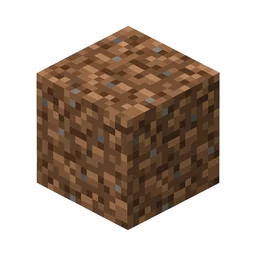 Pixel art illustration of a plain brown dirt block