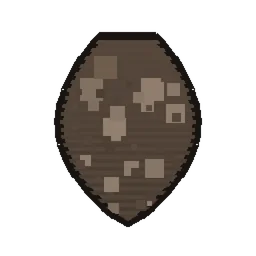 Pixel art illustration of a Donkey Spawn Egg with a two-tone speckled shell