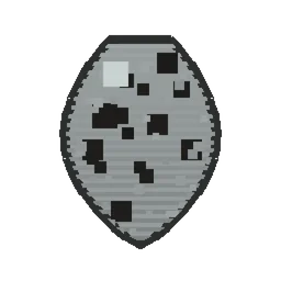 Pixel art illustration of an Evoker Spawn Egg with a two-tone speckled shell