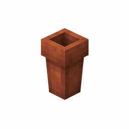 Pixel art illustration of an empty reddish-brown terracotta flower pot