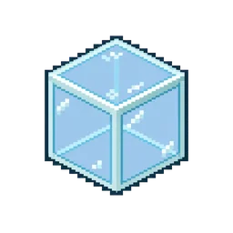 Original pixel art Glass block icon
