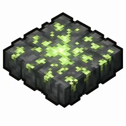 Pixel art illustration of a glow lichen in chunky voxel game style