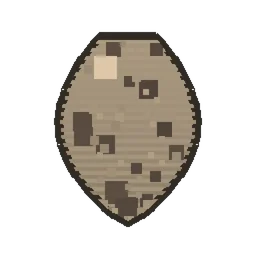 Pixel art illustration of a Goat Spawn Egg with a two-tone speckled shell