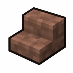 Pixel art illustration of a granite stairs, an L-shaped staircase block