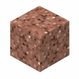 Pixel art illustration of a granite block with a warm pinkish-brown speckled texture