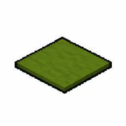 Pixel art illustration of a green carpet, a thin flat woven floor covering