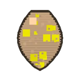 Pixel art illustration of a Horse Spawn Egg with a two-tone speckled shell