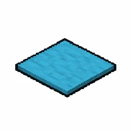 Pixel art illustration of a light blue carpet, a thin flat woven floor covering