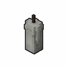 Pixel art illustration of an unlit light gray candle with soft wax drips and a dark wick