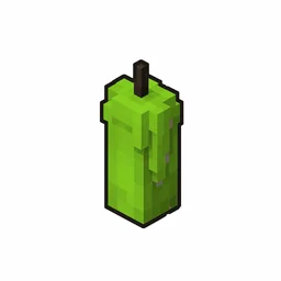 Pixel art illustration of an unlit lime candle with soft wax drips and a dark wick