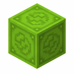 Pixel art illustration of a lime glazed terracotta block with a swirling ornate pattern
