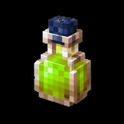 Pixel art illustration of a lingering potion in chunky voxel game style