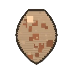 Pixel art illustration of a Llama Spawn Egg with a two-tone speckled shell