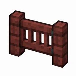 Pixel art illustration of a mangrove fence gate with a slatted swinging panel