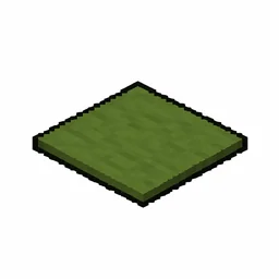 Pixel art illustration of a mossy green carpet with a soft leafy texture