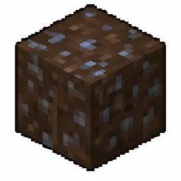 Pixel art illustration of a mud in chunky voxel game style