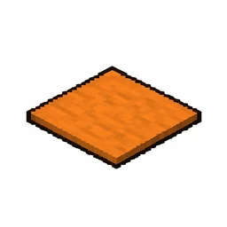 Pixel art illustration of an orange carpet, a thin flat woven floor covering