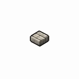 Pixel art illustration of a small chunky pale oak wood button