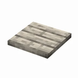 Pixel art illustration of a flat pale oak wooden slab with visible wood grain