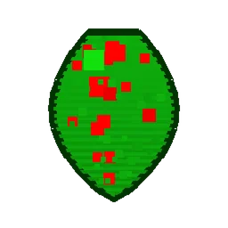 Pixel art illustration of a Parrot Spawn Egg with a two-tone speckled shell