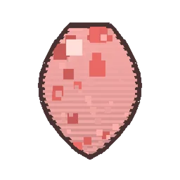 Pixel art illustration of a Pig Spawn Egg with a two-tone speckled shell