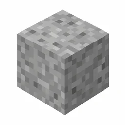 Pixel art illustration of a polished andesite block with a smooth medium gray checker pattern