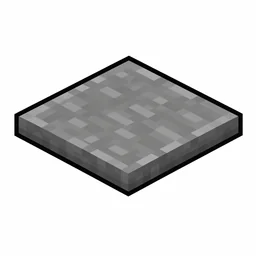 Pixel art illustration of a polished blackstone pressure plate in chunky voxel game style