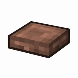 Pixel art illustration of a polished granite slab, a half-height flat block