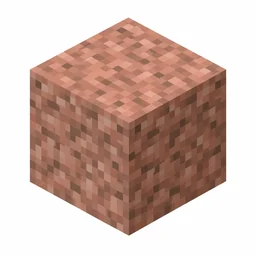 Pixel art illustration of a polished granite block with a smooth pinkish-brown checker pattern