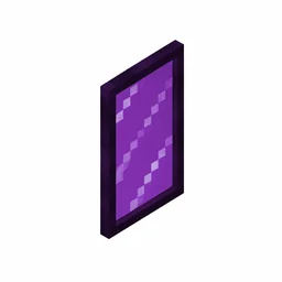 Pixel art illustration of a purple stained glass pane, a thin tinted transparent panel