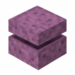 Pixel art illustration of an undyed shulker box with a raised clam-shell lid