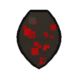 Pixel art illustration of a Spider Spawn Egg with a two-tone speckled shell