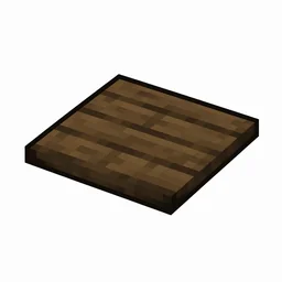 Pixel art illustration of a thin flat spruce wood pressure plate