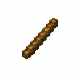 Pixel art illustration of a simple light brown wooden stick