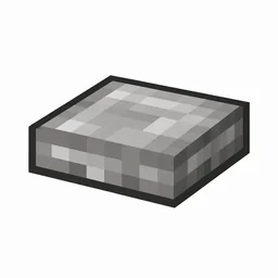 Pixel art illustration of a stone slab, a half-height flat block
