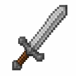 Original pixel art Stone Sword icon with a gray blade and dark hilt