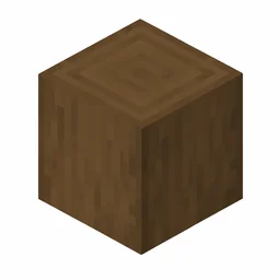 Pixel art illustration of a stripped spruce wood, smooth bark-free wood