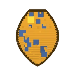 Pixel art illustration of a Trader Llama Spawn Egg with a two-tone speckled shell